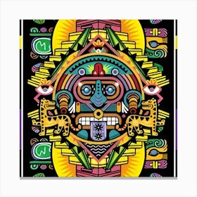 Aztec Mask Canvas Print