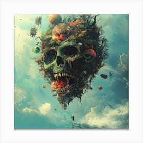 Skull In The Sky 1 Canvas Print