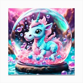 Unicorn In A Bubble Canvas Print