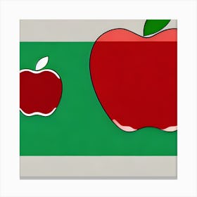 Apple Minimalistic Art Print Canvas Print