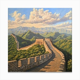 Great Wall Of China Art Canvas Print