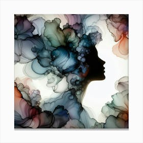 Abstract Portrait Of A Woman 11 Canvas Print