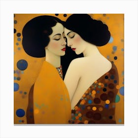 Female Kiss Canvas Print