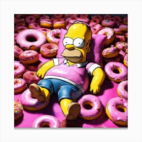 Simpsons Donuts Canvas Print