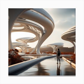 Futuristic Cityscape 239 Canvas Print