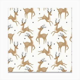 Christmas Deer Canvas Print