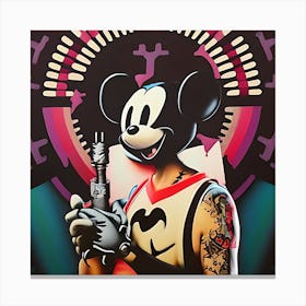 Mickey Mouse likes ink Canvas Print