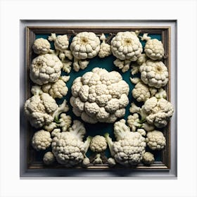 Cauliflowers In A Frame 1 Canvas Print