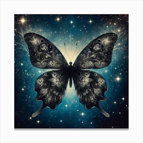 Black Butterfly Art 1 Canvas Print