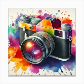 Colorful Camera Canvas Print