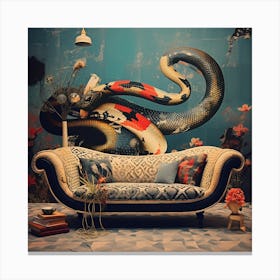 Asian Inspired Living Room Canvas Print