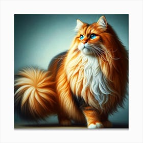 Cat With Blue Eyes Canvas Print