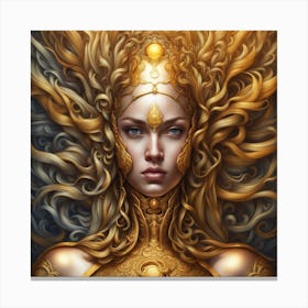 Transcendence Golden Goddess Canvas Print