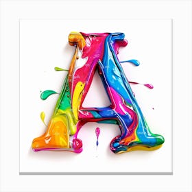 Colorful Letter A Canvas Print