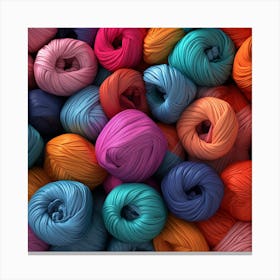 Colorful Yarn Background 17 Canvas Print