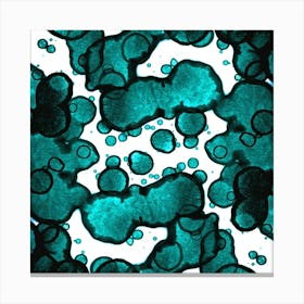 Modern Art Emerald Drops Of The Ocean Canvas Print