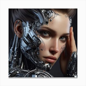 Robot Girl Canvas Print