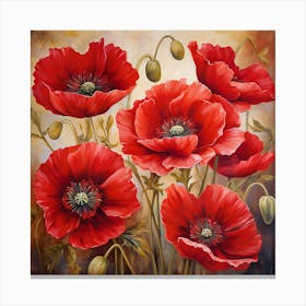 Poppies 3 The Vibrant Beauty Canvas Print