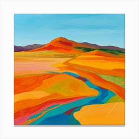 Colourful Abstract Gobi Gurvansaikhan National Park Mongolia 1 Canvas Print