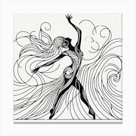 Abstract Dancer 2 Canvas Print