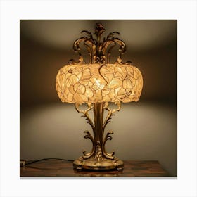 Victorian Table Lamp Canvas Print