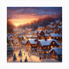 Christmas Village 2 Canvas Print