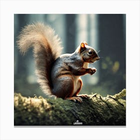 Squirrel In The Forest 209 Canvas Print