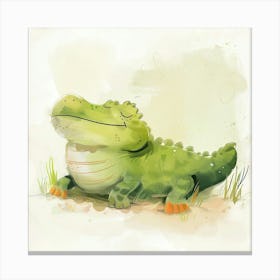 Charming Illustration Alligator 4 Canvas Print