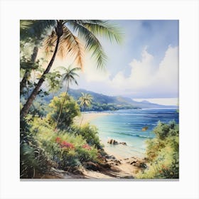 AI Luminous Tropics Canvas Print