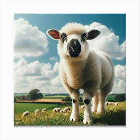 Sheep In A Field 4 Canvas Print