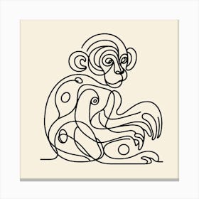 Monkey Picasso style Canvas Print