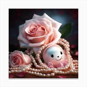 Pearls And Roses 1 Canvas Print