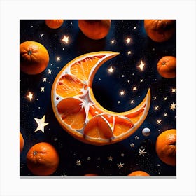 Moon And Oranges 1 Canvas Print