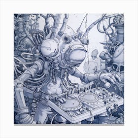 Alien Dj 2 Canvas Print