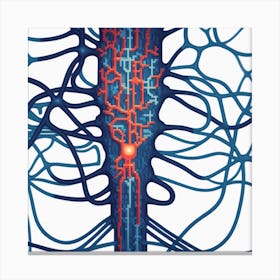 Illustration Of The Nervous System Canvas Print