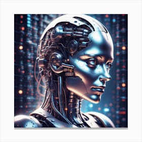 Futuristic Female Robot 4 Canvas Print