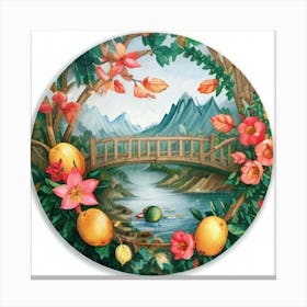 Bridge Over The River Canvas Print