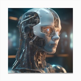 Cyborg Woman 82 Canvas Print