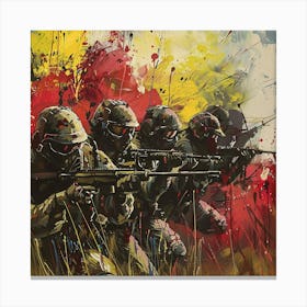 Soldiers In The Field Canvas Print