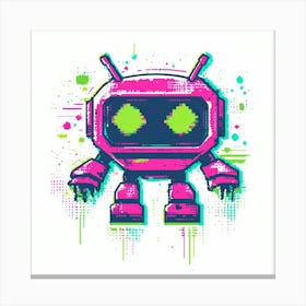 Design Retro 8 Bit Space Invader Charact 1 Canvas Print