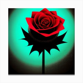 Rose On A Stem Canvas Print