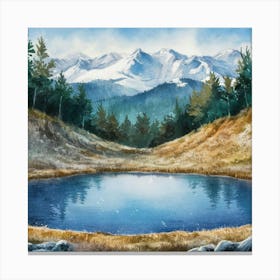 Pond In The Mountains Canvas Print