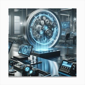 Futuristic Office 10 Canvas Print