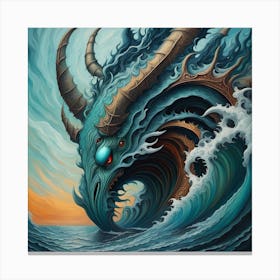 Dragon Of The Ocean Canvas Print