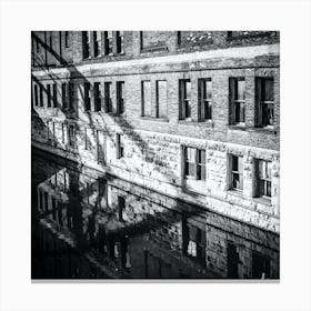 The Dangerous Line Black And White 2 Canvas Print