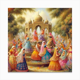 Indian Dancers Canvas Print