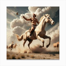 Man On Horseback Canvas Print