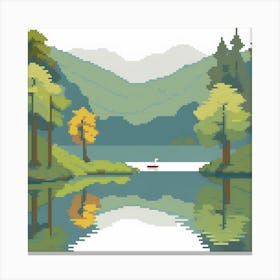 Lake In The Woods 10 Canvas Print