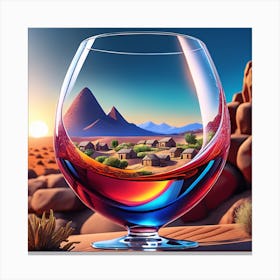 Wine Glass In The Desert 7 Canvas Print