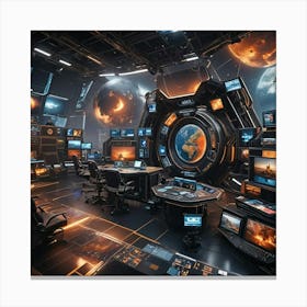 Futuristic Office 8 Canvas Print